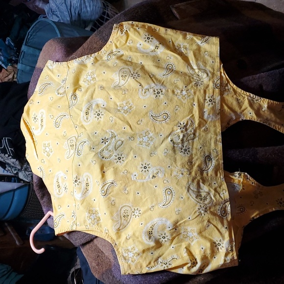 Women's Rockies Jeans Wear Western tie front tank Large MADE USA - Picture 7 of 8